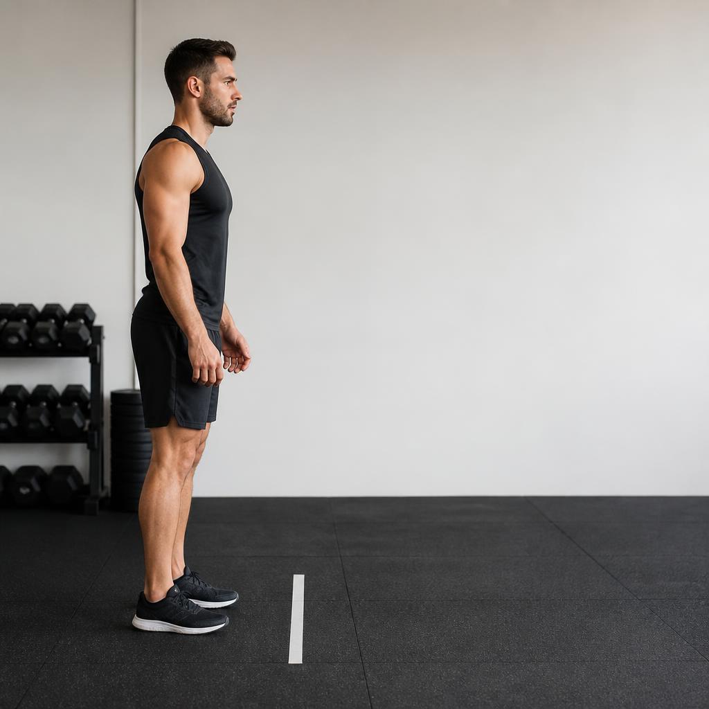 Forward Line Hop with Deep Hold — start position