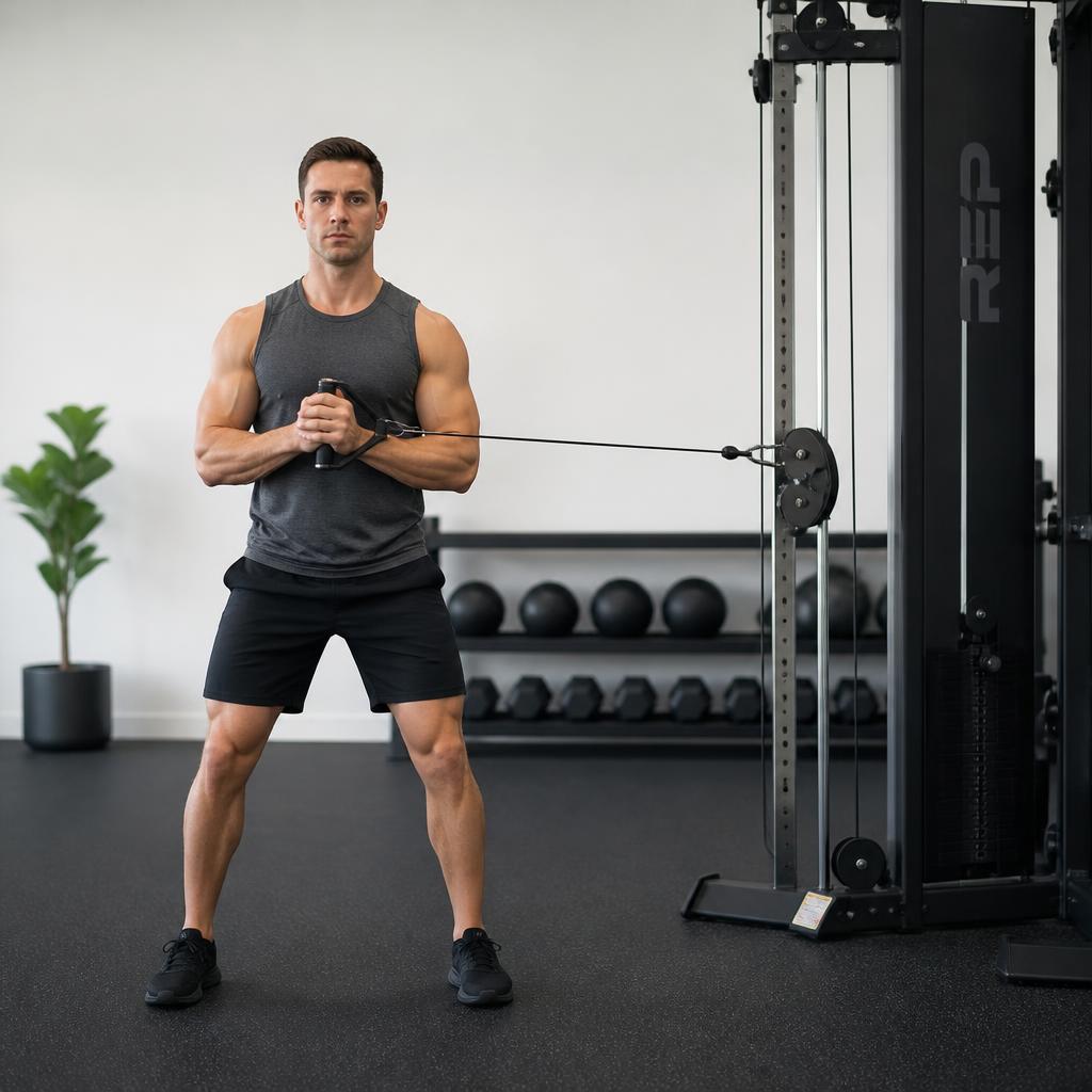 Pallof Press — start position