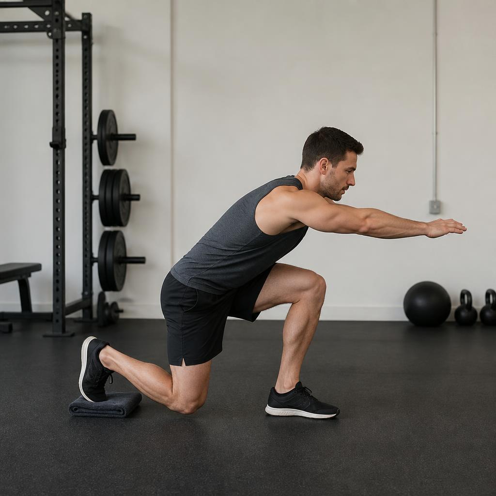 Skater Squat — end position