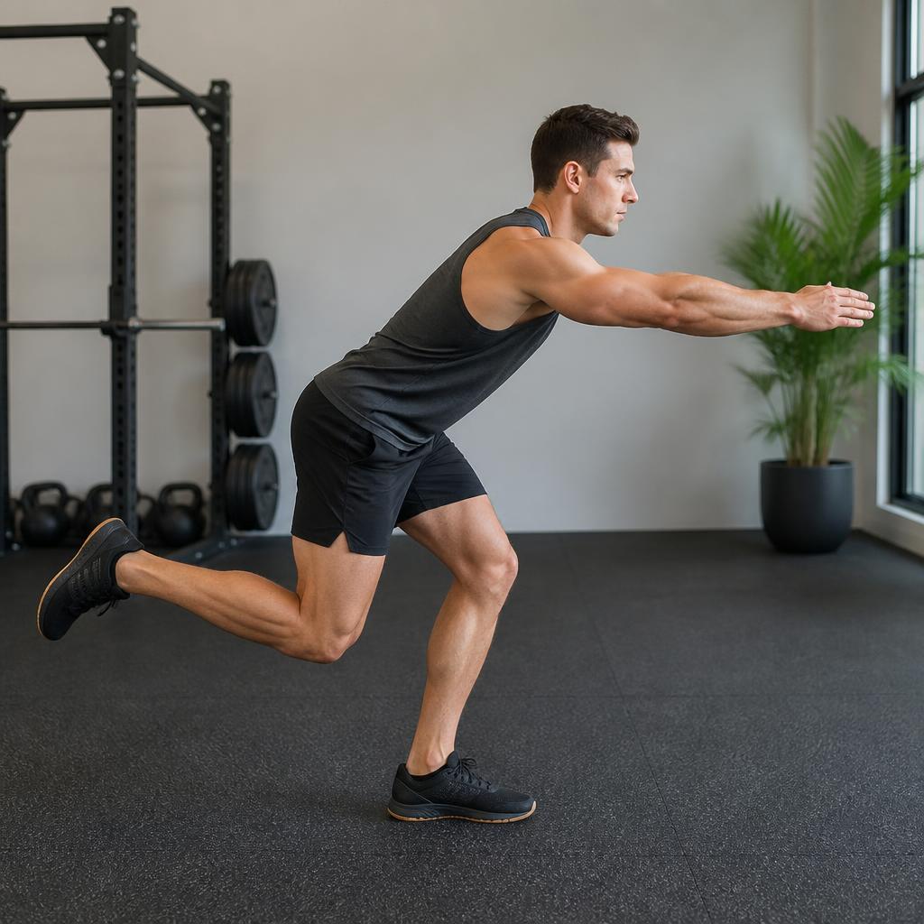 Skater Squat — start position