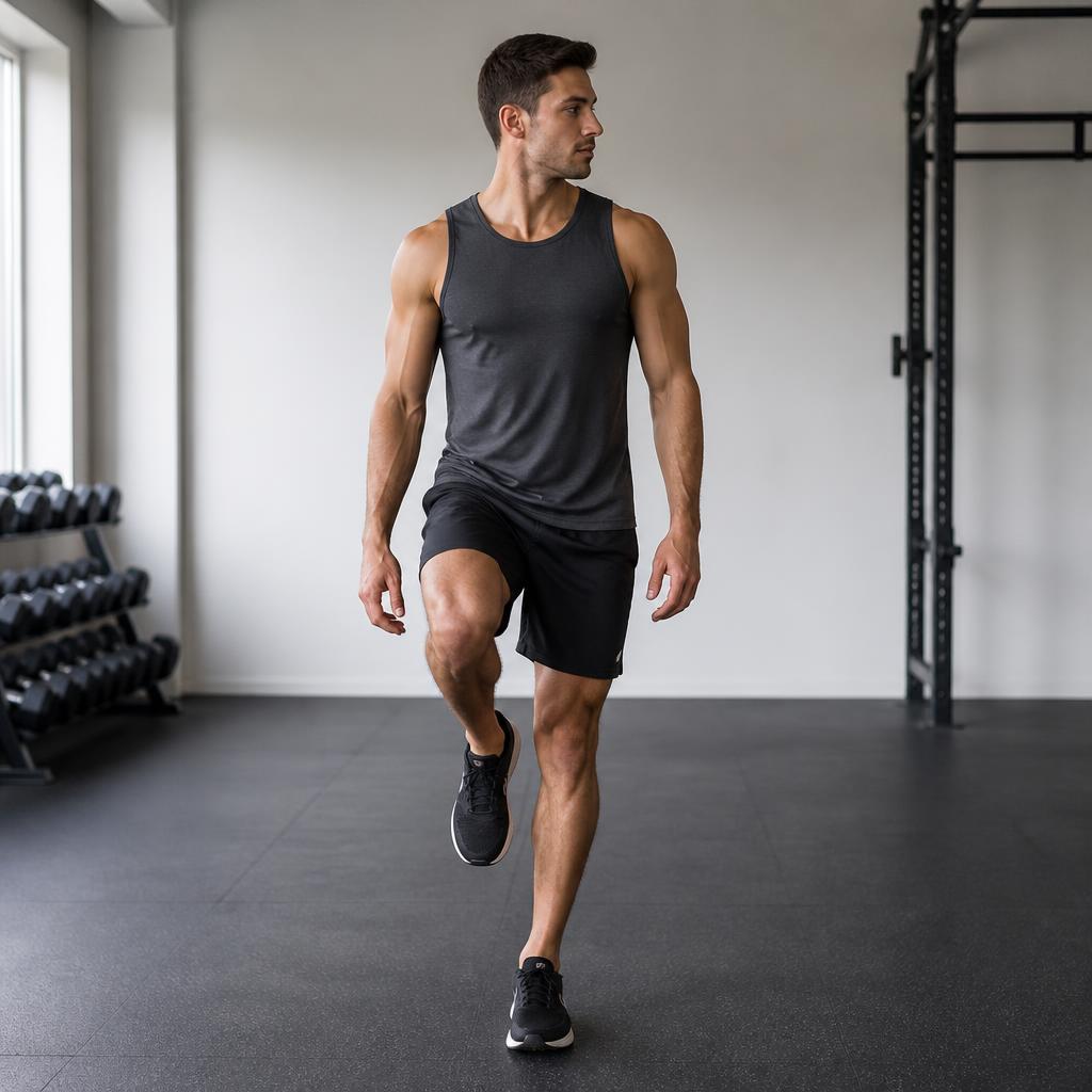 Single-Leg Balance with Head Turns — end position