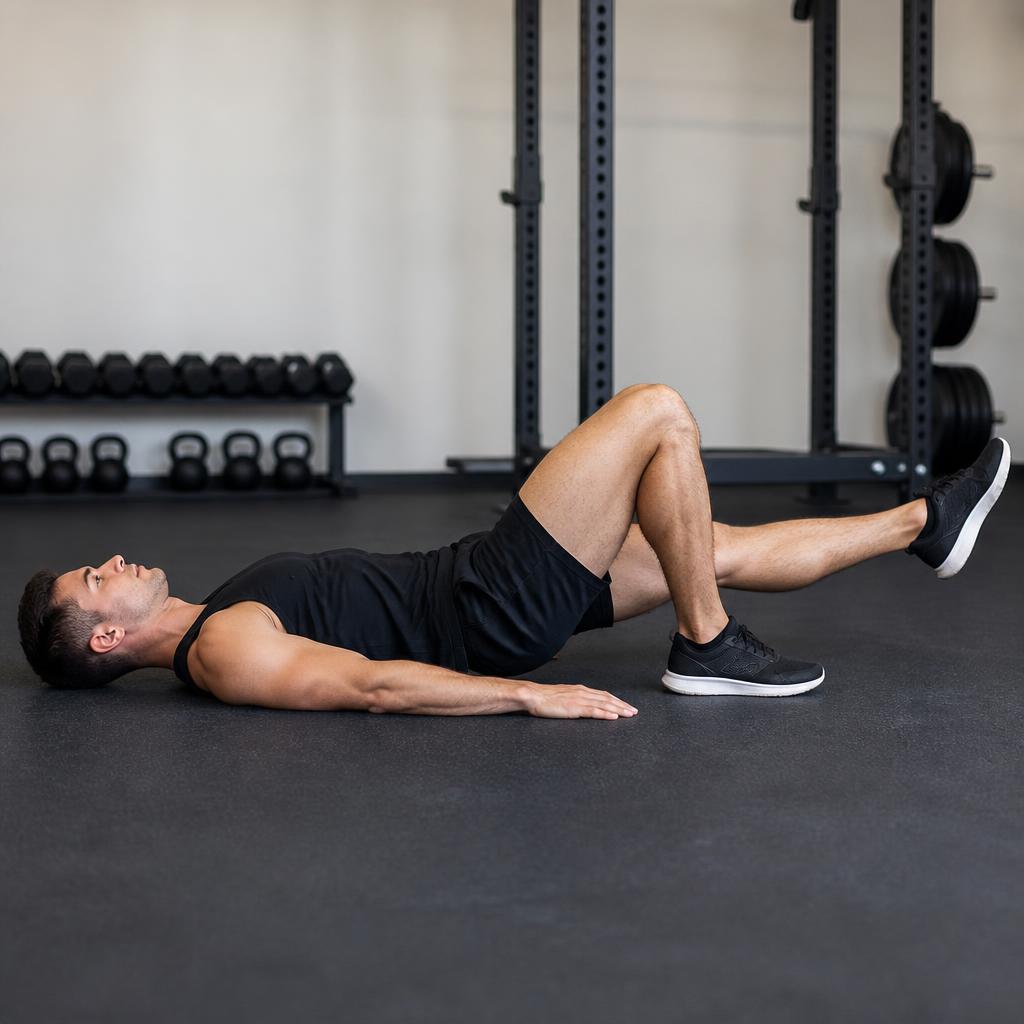 Single-Leg Glute Bridge — start position