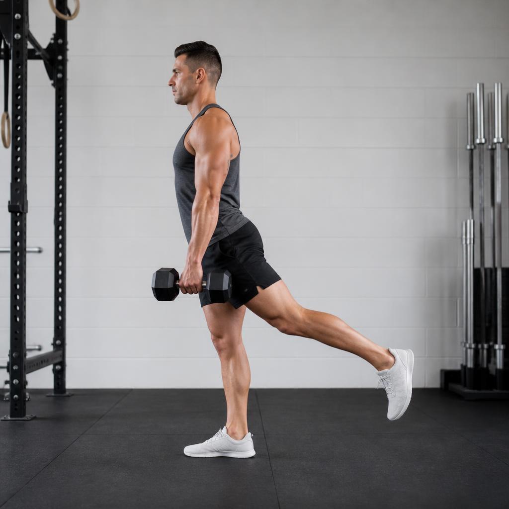 Single-Leg Romanian Deadlift — start position